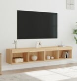 VidaXL Tv-meubels met LED-verlichting 2 st 80x30x30 cm sonoma eiken
