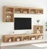 VidaXL Tv-meubels met LED-verlichting 2 st 80x30x30 cm sonoma eiken