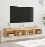 VidaXL Tv-meubels met LED-verlichting 2 st 80x30x30 cm sonoma eiken