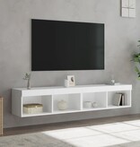 VidaXL Tv-meubels met LED-verlichting 2 st 80x30x30 cm wit