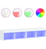 VidaXL Tv-meubels met LED-verlichting 2 st 80x30x30 cm wit