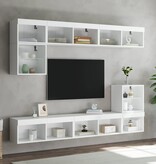 VidaXL Tv-meubels met LED-verlichting 2 st 80x30x30 cm wit