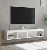 VidaXL Tv-meubels met LED-verlichting 2 st 80x30x30 cm wit