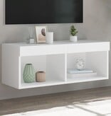 VidaXL Tv-meubel met LED-verlichting 80x30x30 cm wit