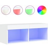 VidaXL Tv-meubel met LED-verlichting 80x30x30 cm wit