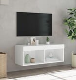VidaXL Tv-meubel met LED-verlichting 80x30x30 cm wit