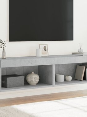 VidaXL Tv-meubels met LED-verlichting 2 st 60x30x30 cm betongrijs