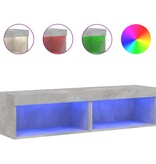 VidaXL Tv-meubels met LED-verlichting 2 st 60x30x30 cm betongrijs