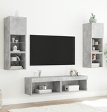 VidaXL Tv-meubels met LED-verlichting 2 st 60x30x30 cm betongrijs