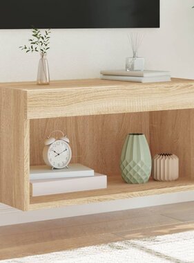 VidaXL Tv-meubel met LED-verlichting 60x30x30 cm sonoma eikenkleurig