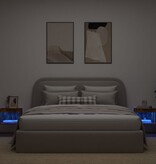 VidaXL Nachtkastjes met LED's 2 st wandgemonteerd gerookt eikenkleurig