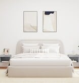 VidaXL Nachtkastjes met LED's 2 st wandgemonteerd betongrijs