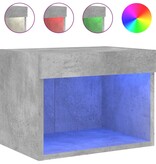 VidaXL Nachtkastje met LED's wandgemonteerd betongrijs