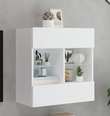 VidaXL Tv-meubel met LED-verlichting 58,5x30x60,5 cm wit