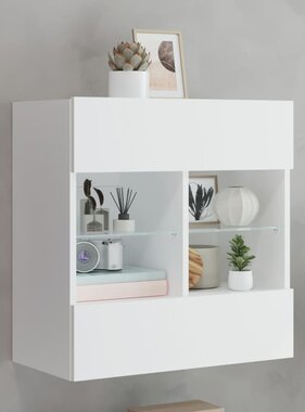 VidaXL Tv-meubel met LED-verlichting 58,5x30x60,5 cm wit