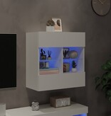 VidaXL Tv-meubel met LED-verlichting 58,5x30x60,5 cm wit