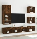 VidaXL Tv-meubel LED-verlichting 40,5x30x102 cm gerookt eikenkleurig