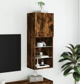 VidaXL Tv-meubel LED-verlichting 40,5x30x102 cm gerookt eikenkleurig