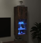 VidaXL Tv-meubel LED-verlichting 40,5x30x102 cm gerookt eikenkleurig