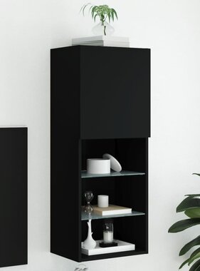 VidaXL Tv-meubel met LED-verlichting 40,5x30x102 cm zwart