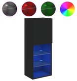 VidaXL Tv-meubel met LED-verlichting 40,5x30x102 cm zwart