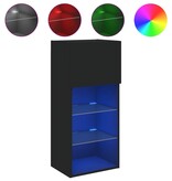 VidaXL Tv-meubel met LED-verlichting 40,5x30x90 cm zwart