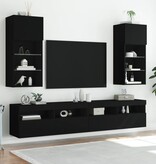 VidaXL Tv-meubel met LED-verlichting 40,5x30x90 cm zwart