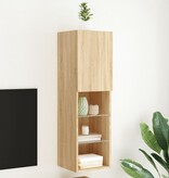 VidaXL Tv-meubel met LED-verlichting 30,5x30x102 cm sonoma eikenkleur