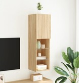 VidaXL Tv-meubel met LED-verlichting 30,5x30x102 cm sonoma eikenkleur