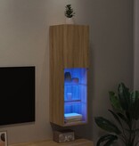 VidaXL Tv-meubel met LED-verlichting 30,5x30x102 cm sonoma eikenkleur