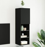 VidaXL Tv-meubel met LED-verlichting 30,5x30x102 cm zwart