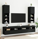 VidaXL Tv-meubel met LED-verlichting 30,5x30x102 cm zwart