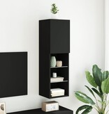 VidaXL Tv-meubel met LED-verlichting 30,5x30x102 cm zwart