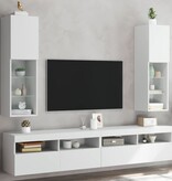 VidaXL Tv-meubels met LED-verlichting 2 st 30,5x30x102 cm wit