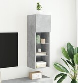 VidaXL Tv-meubel met LED-verlichting 30,5x30x90 cm betongrijs