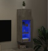 VidaXL Tv-meubel met LED-verlichting 30,5x30x90 cm betongrijs