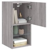 VidaXL Tv-meubelen 2 st met LED-verlichting 30,5x30x60 cm grijs sonoma