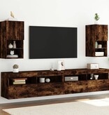 VidaXL Tv-meubelen 2 st LED-verlichting 30,5x30x60 cm gerookt eiken