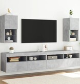VidaXL Tv-meubelen 2 st met LED-verlichting 30,5x30x60 cm betongrijs