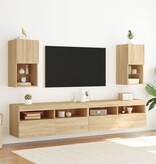 VidaXL Tv-meubelen 2 st LED-verlichting 30,5x30x60 cm sonoma eiken