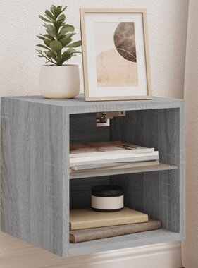VidaXL Tv-wandmeubels met LED 2 st 30x28,5x30 cm grijs sonoma eiken