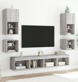 VidaXL Tv-wandmeubels met LED 2 st 30x28,5x30 cm grijs sonoma eiken