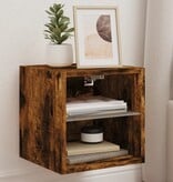 VidaXL Tv-wandmeubels met LED 2 st 30x28,5x30 cm gerookt eikenkleurig