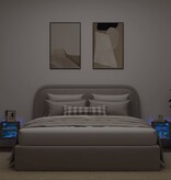 VidaXL Tv-wandmeubels met LED 2 st 30x28,5x30 cm gerookt eikenkleurig