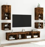 VidaXL Tv-wandmeubels met LED 2 st 30x28,5x30 cm gerookt eikenkleurig