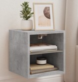 VidaXL Tv-wandmeubels met LED 2 st 30x28,5x30 cm betongrijs