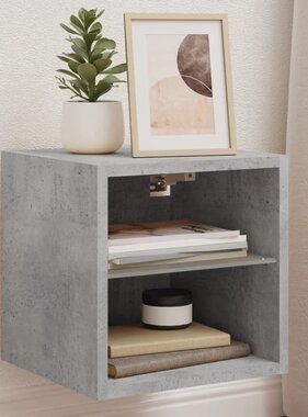 VidaXL Tv-wandmeubels met LED 2 st 30x28,5x30 cm betongrijs