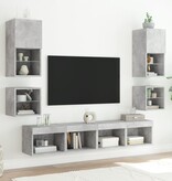 VidaXL Tv-wandmeubels met LED 2 st 30x28,5x30 cm betongrijs