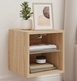 VidaXL Tv-wandmeubels met LED 2 st 30x28,5x30 cm sonoma eikenkleurig