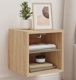 VidaXL Tv-wandmeubel met LED-verlichting 30x28,5x30 cm sonoma eiken